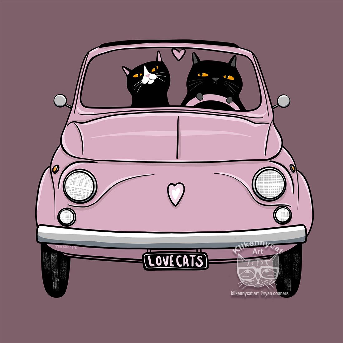 Here's another little drawing I did in January. Two kitties going out for a Valentine's Day mini road trip. Based on my past paintings. 🩷
Find prints, t-shirts, stickers, and more in my Teepublic shop!
https://www.teepublic.com/t-shirt/85923894-love-kitties?store_id=296730