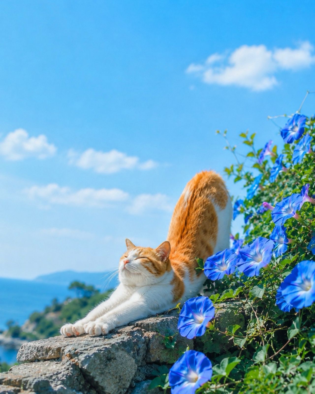 햇살과 바람, 그리고 잠깐의 여유.
오늘은 아무것도 서두르지 않아도 괜찮은 날. 🐈💙

